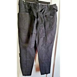 Boden Women's Size 12L Straight Leg stretch w/belt Pants center seam big pockets
